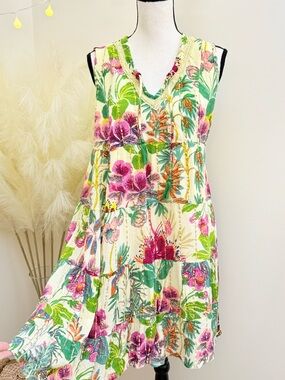 🌾 Me 2 Magic Colorful Floral‎ Dress - Multicolor